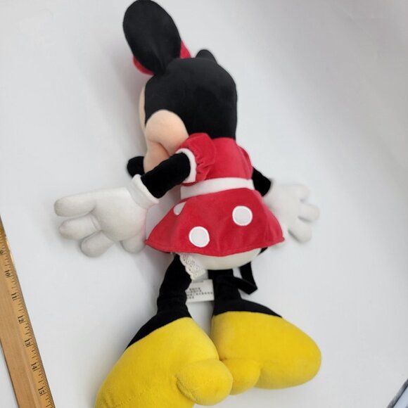 Disney Minnie Mouse 18‎ Plush Stuffed Animal 18 Inches Red Dress Polka Dots - Picture 3 of 4